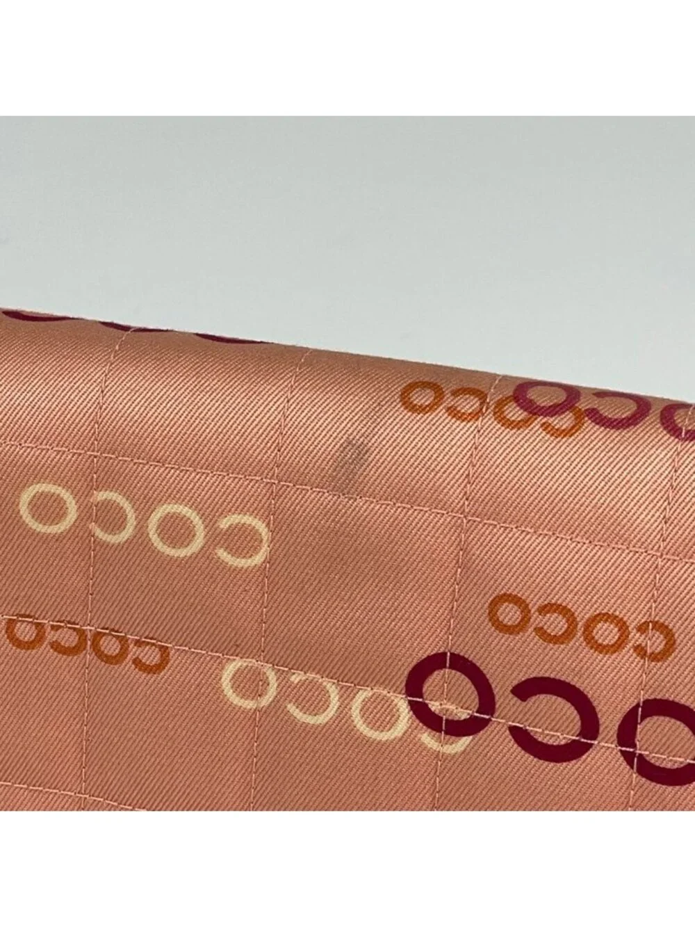 Chanel Shoulder Bag Choco Bar CC Logo Canvas Pink